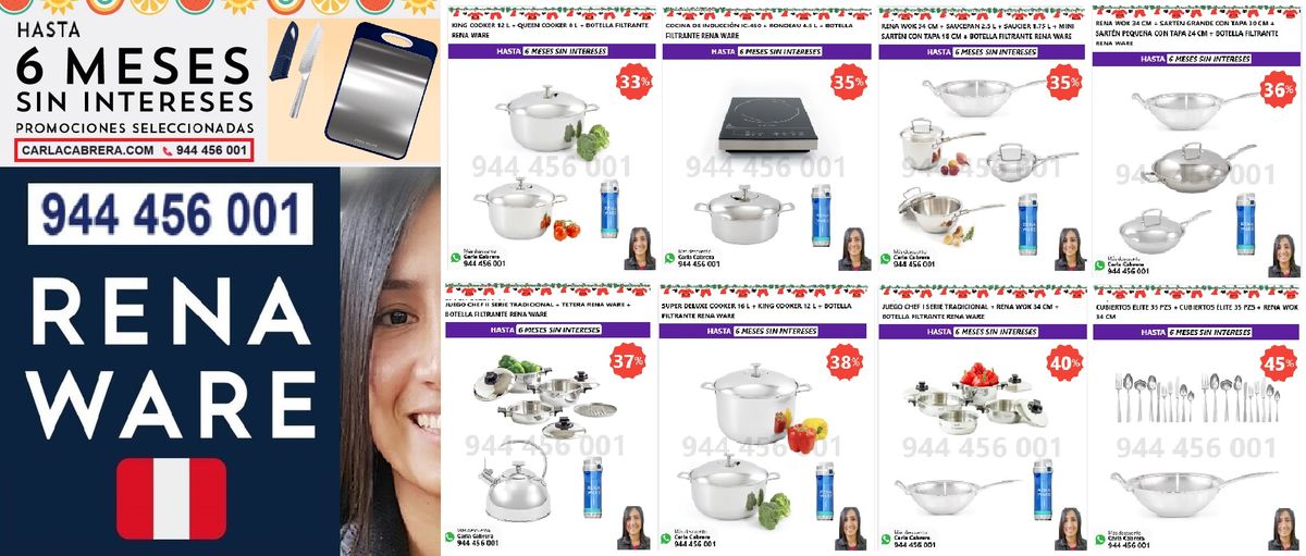 Promociones SIN INTERESES: Ollas RENA WARE