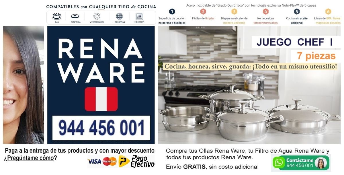 Medio Juego de Ollas Rena Ware: CHEF I Rena Ware