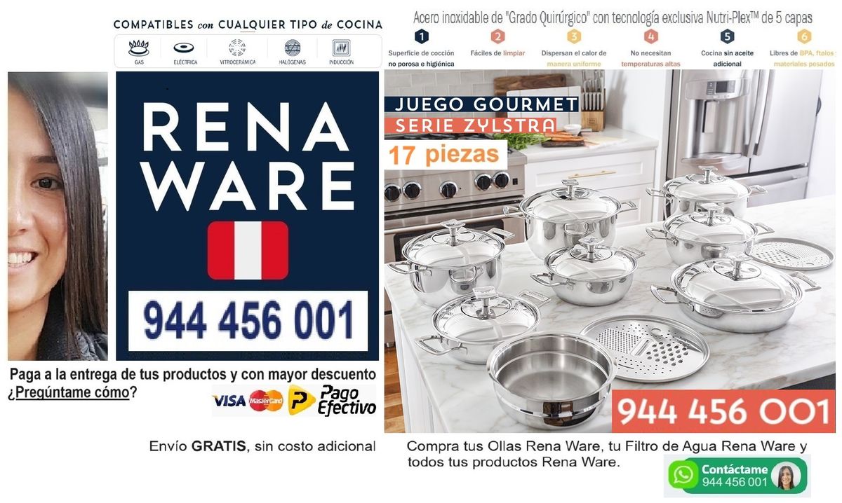 Juego de Ollas Rena Ware: Juego GOURMET Rena Ware o Juego Completo de Ollas Rena Ware de 17 piezas