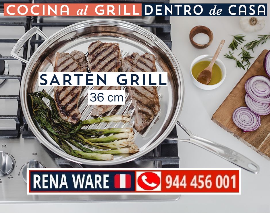 🎯 "¡La Parrilla QUE TODOS QUIEREN en su Cocina! Descubre la SARTÉN Rena Ware GRILL 36 CM 🔥 Salud, Sabor y Estilo en PERÚ"