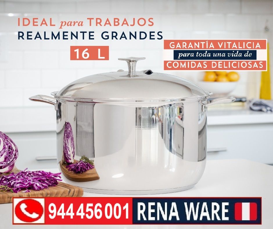 🍲 ¡La Olla Rena Ware de 16 L que Está Volviendo Locos a Todos en Perú! SUPER DELUXE COOKER  Incluida en el Juego de Ollas Grandes Rena Ware 🔥