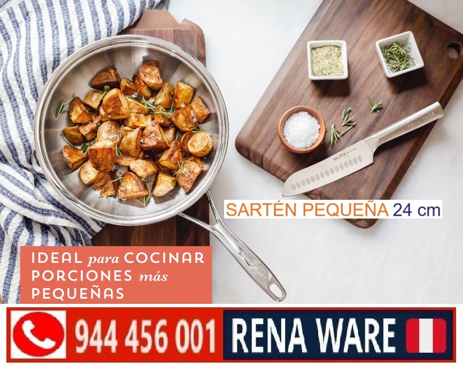 🎯 ¡La SARTEN Rena Ware de 24 CM que TODA cocina en Perú necesita! Cocina saludable, rápida y sin esfuerzo con estilo y garantía de por vida 🔥🍳