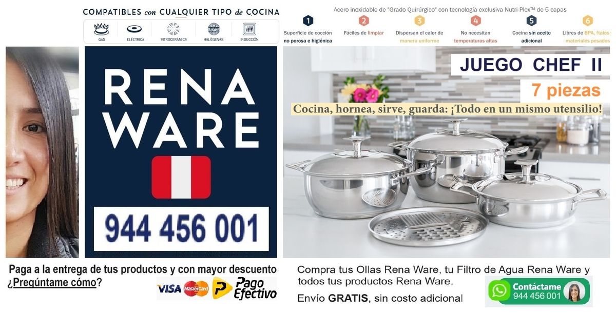 Medio Juego de Ollas Rena Ware: CHEF II Rena Ware